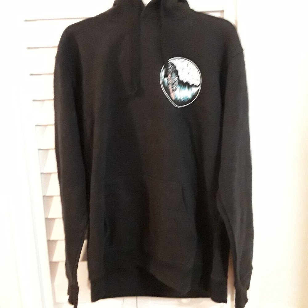 “Call Your Mother” Brand Hoodie, Grim Reaper Surfing Graphic, Size XL, VGUC